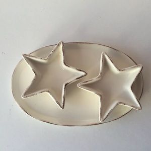 POTTERY BARN Star SET SALT PINCH DISH BOWL